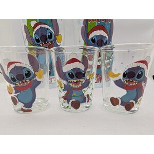 Disney Lilo & Stitch Happy Holidays 2 Cups & 4 Shot Glasses Christmas